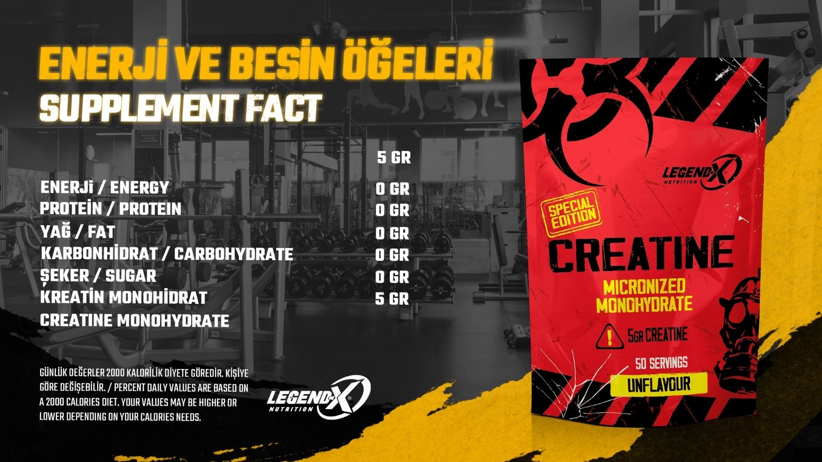 creatine besin değerleri